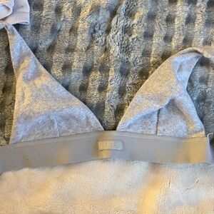 SKIMS Light Gray Ribbed Bralette